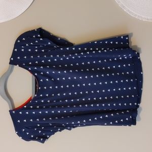 Navy Blue Sailboat Top